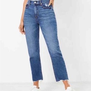 Loft jeans the straight cropped size 30